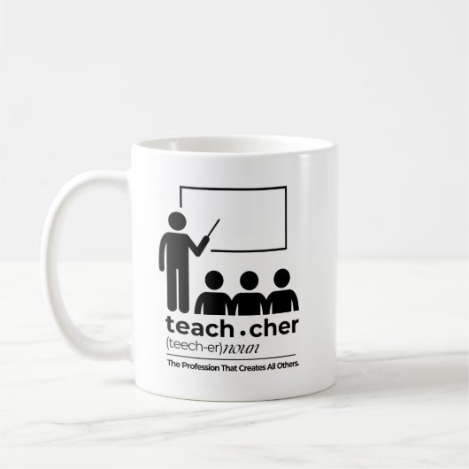 "Teacher Definition" Inspirerend koffie Mok (Links)