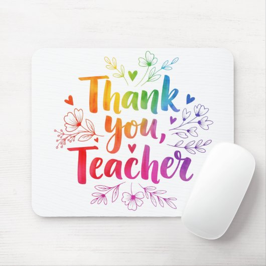 Teacher Desk Mat - Dank je, leraar! Muismat (Met muis)