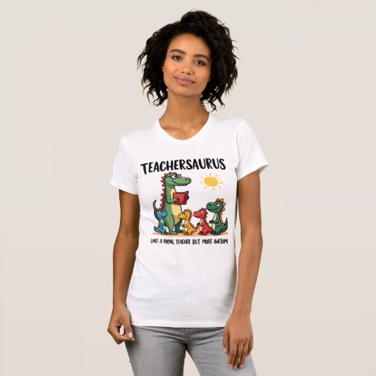 Teacher Dinosaur Teachersaurus T-shirt (Voorkant volledig)