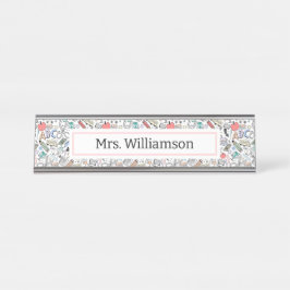 Teacher Doodle Icon Fun Bureau Naambordje