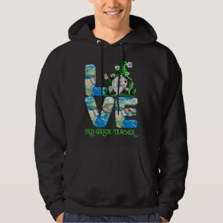 Teacher Earth Day 2023 Gnome 3rd Grade Teacher Hoodie