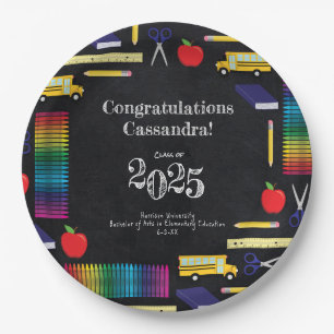 Teacher Education Afstuderen schoolbord Papieren Bordje