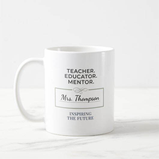 Teacher. Educator. Mentor. Custom Retirement Gift Koffiemok (Links)