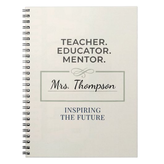 Teacher. Educator. Mentor. Custom Retirement Gift Notitieboek (Voorkant)