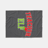 Teacher Elf Christmas Family Matching Group Xmas T Fleece Deken (Voorkant (Horizontaal))