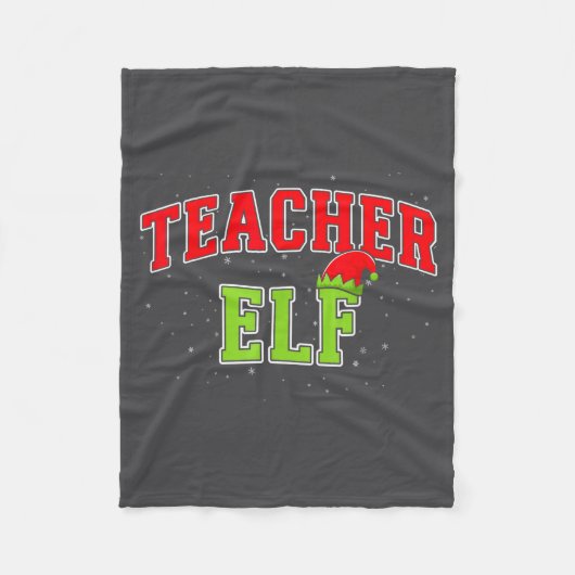 Teacher Elf Christmas Family Matching Group Xmas T Fleece Deken (Voorkant)