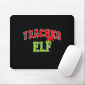 Teacher Elf Christmas Family Matching Group Xmas T Muismat (Met muis)
