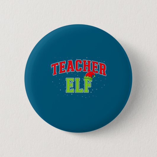Teacher Elf Christmas Family Matching Group Xmas T Ronde Button 5,7 Cm (Voorkant)