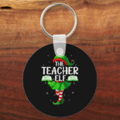 Teacher Elf Christmas Girls Women Elf Squad Xmas F Sleutelhanger (Voorkant)