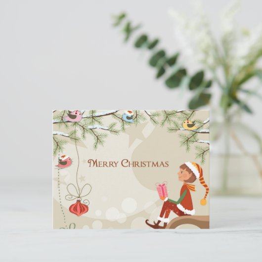 Teacher Elf - Kerst Briefkaart (Staand voorkant)