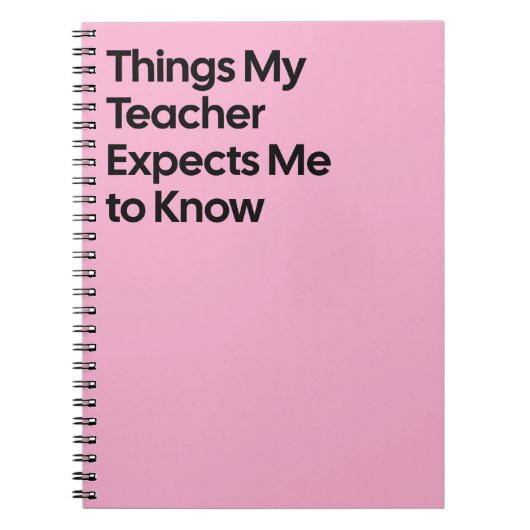 Teacher Expects Funny Notebook Notitieboek (Voorkant)