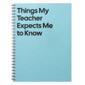 Teacher Expects Funny Notebook Notitieboek (Voorkant)