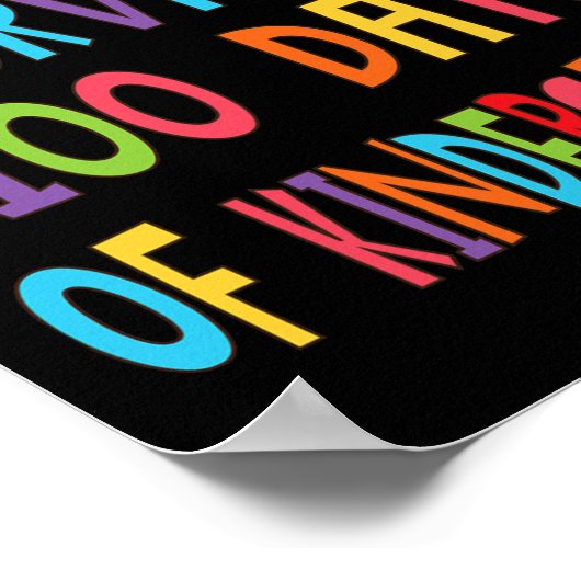 Teacher Eye overleefde 100 dagen van de kleutersch Poster (Hoek)