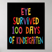 Teacher Eye overleefde 100 dagen van de kleutersch Poster (Voorkant)