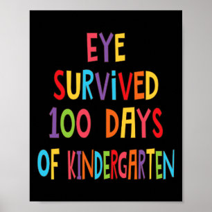Teacher Eye overleefde 100 dagen van de kleutersch Poster