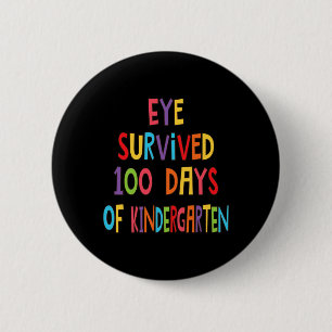 Teacher Eye overleefde 100 dagen van de kleutersch Ronde Button 5,7 Cm