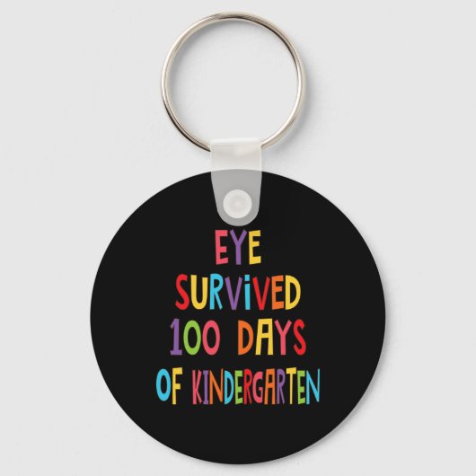 Teacher Eye overleefde 100 dagen van de kleutersch Sleutelhanger (Voorkant)