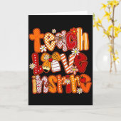 Teacher Fall,teach Love Insre,autumn Teacher Funny Kaart (Gele Bloem)
