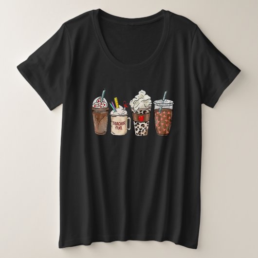 Teacher Fuel Coffee Teacher Appreciation Back to S Grote Maat T-shirt (Design voorkant)