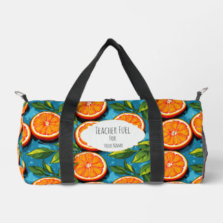 Teacher Fuel Orange – Personalized Duffle Bag Plunjezak