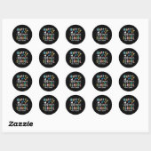 Teacher Fun 100ste schooldag Ronde Sticker (Vel)
