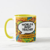Teacher Fun Retro Comic Book Speech Bubble Mok (Links)