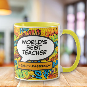Teacher Fun Retro Comic Book Speech Bubble Mok