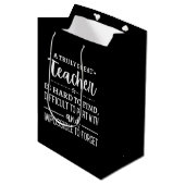 teacher Gift, A Truly Great Teacher Medium Cadeauzakje (Voorkant Gekanteld)