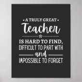 teacher Gift, A Truly Great Teacher Poster (Voorkant)