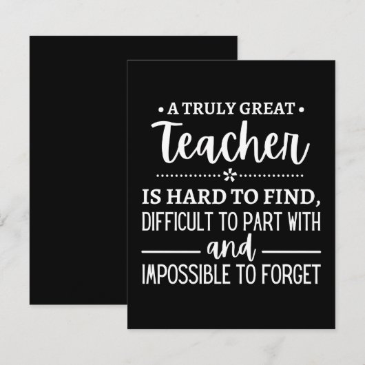 teacher Gift, A Truly Great Teacher Save The Date (Voorkant / Achterkant)