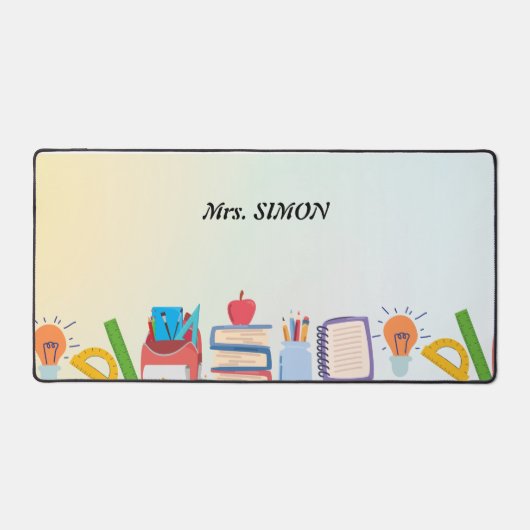 Teacher Gift Aangepaste Waterverf Bureaumat (Voorkant)