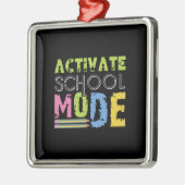 Teacher Gift | Activate School Mode Metalen Ornament (Links)