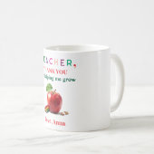 Teacher Gift – Apple Mug with Thank You Message Koffiemok (Voorkant rechts)