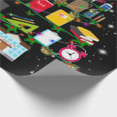 Teacher Gift Christmas tree with school related Cadeaupapier (Hoek)