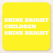 Teacher Gift - Colourful Uplifting Paper Coaster Kartonnen Onderzetters (Voorkant)