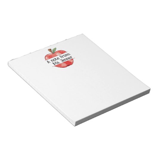 Teacher Gift Custom Note van Teacher Notitieblok (Schuin)