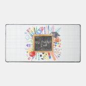 Teacher Gift Custom Waterverf Terug naar School Bureaumat (Voorkant)