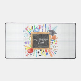 Teacher Gift Custom Waterverf Terug naar School Bureaumat