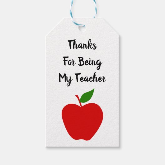 Teacher Gift Labels, waardering Dank u Labels Cadeaulabel (Voorkant)
