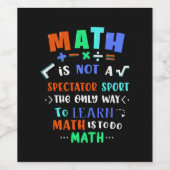 Teacher Gift Math Is Not Spectator Wijn Etiket (Enkel label)