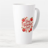 Teacher Gift Mug / Best Teacher Ever Appreciation Latte Mok (Rechterhoek)