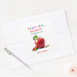 Teacher Gift - Sticker with Thank You Message