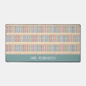 Teacher Gift Waterverf Patroon Gepersonaliseerd Bureaumat (Voorkant)