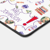 Teacher Gift Waterverf School Supply Script Naam Bureaumat (Hoek)