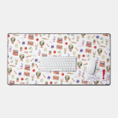 Teacher Gift Waterverf School Supply Script Naam Bureaumat (Keyboard & Muis)