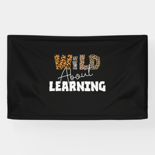 Teacher Gift Wild About Learning Spandoek (Horizontaal)