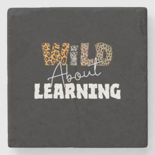 Teacher Gift Wild About Learning Stenen Onderzetter