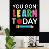 Teacher Gift You Wanna Learn Today Poster (Thuiskantoor)