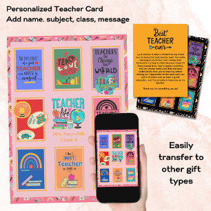 Teacher Gifts Citaten Grappige waardering Pensioen Kaart