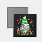 Teacher Gnome Christmas Pajamas Matching Family Gr Magneet (Voorkant / Achterkant)